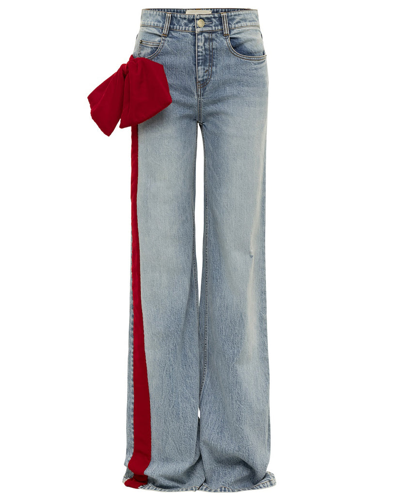 Hellessy Ben Jeans in Medium Wash/Navy White main image 1